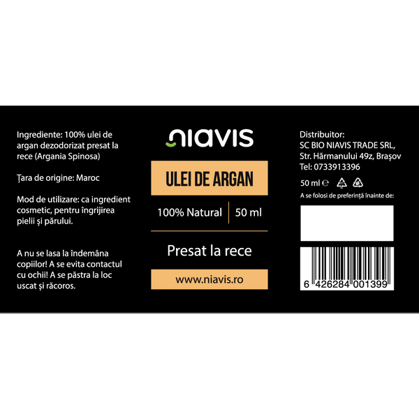  Ulei de Argan - 50ml Niavis 