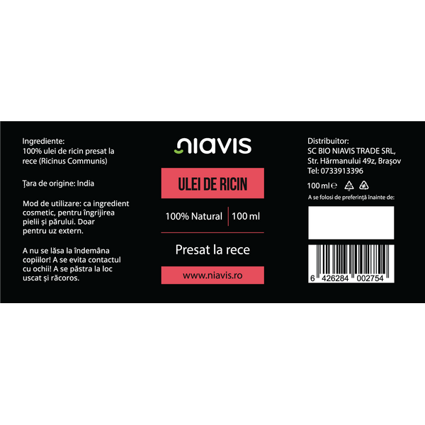 Ulei de Ricin - 100 ml NIAVIS