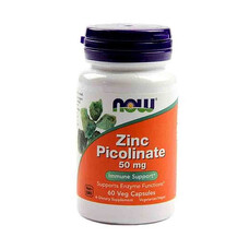 Zinc Picolinate, 50mg, Now Foods, 60 capsule - 2 luni administrare, Tratament Pentru Barba / Scalp