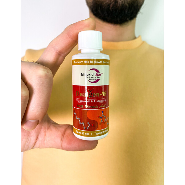 Minoxidil 5% Dualgen 5-R - Viteza medie de absorbtie, Eficienta Dubla, 2 luni aplicare, Zinc Picolinate, 22mg, Swanson, 60 caps,