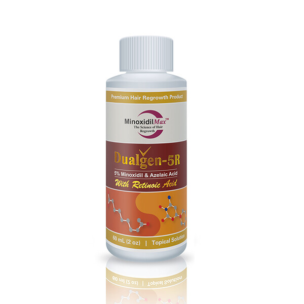 Minoxidil 5% Dualgen 5-R - Viteza medie de absorbtie, Eficienta Dubla, 2 luni aplicare, Zinc Picolinate, 22mg, Swanson, 60 caps,