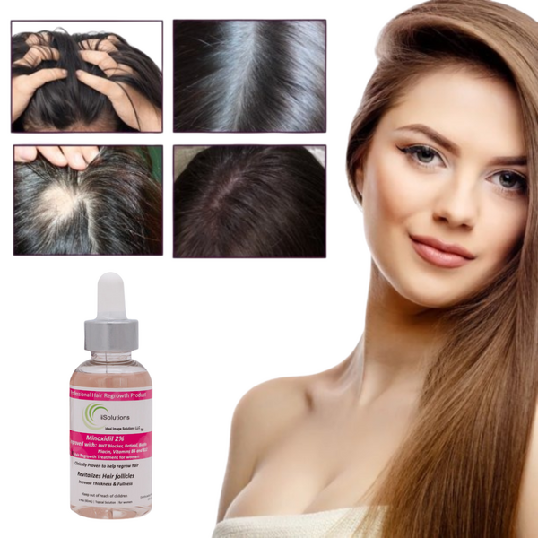 Minoxidil iiSolutions 2%, Pentru Femei, 1 Luna Aplicare, Now Biotin 5000 mcg, 60 capsule, Tratament Impotriva Caderii Parului La Femei