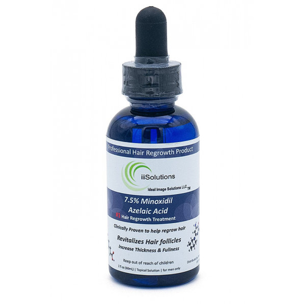 Minoxidil iiSolutions 7,5%, 1 Luna Aplicare, Dermaroller, Tratament Pentru Barba / Scalp