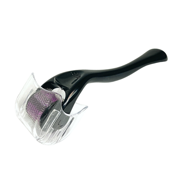 Dermaroller Cu Capac Protector , 540 ace din otel inoxidabil, 3 luni utilizare, Tratament Pentru Barba / Scalp