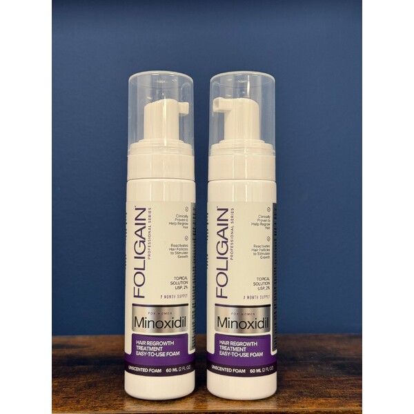 Spuma pentru regenerarea parului FOLIGAIN Minoxidil 2% pentru femei - Tratament pentru 2 luni