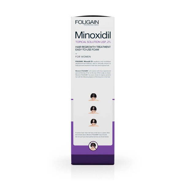 Spuma pentru regenerarea parului FOLIGAIN Minoxidil 2% pentru femei - Tratament pentru 3 luni