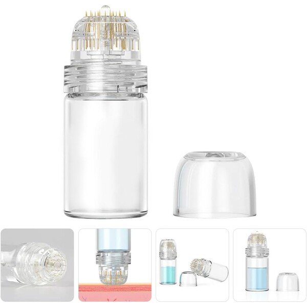 Dermaroller Hydra Needle 20, Aplicator de  ser cu micro ace Titan, Anti-îmbătrânire, Îngrijire față/păr și creșterea bărbii, Reutilizabil