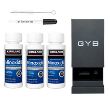 Minoxidil Kirkland 5%, 3 Luni Aplicare, Tratament Pentru Barba/Scalp, Cutie Depozitare GYB