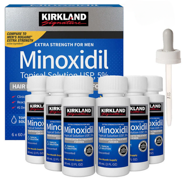 Minoxidil Kirkland 5%, 6 Luni Aplicare, Tratament Pentru Barba/Scalp / Pipeta Inclusa