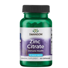 Zinc Citrate, 30mg, Swanson, 60 caps, 2 luni administrare, Tratament pentru barba/scalp