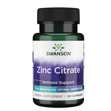 Zinc Citrate, 50mg, Swanson, 60 caps, 2 luni administrare, Tratament pentru barba/scalp