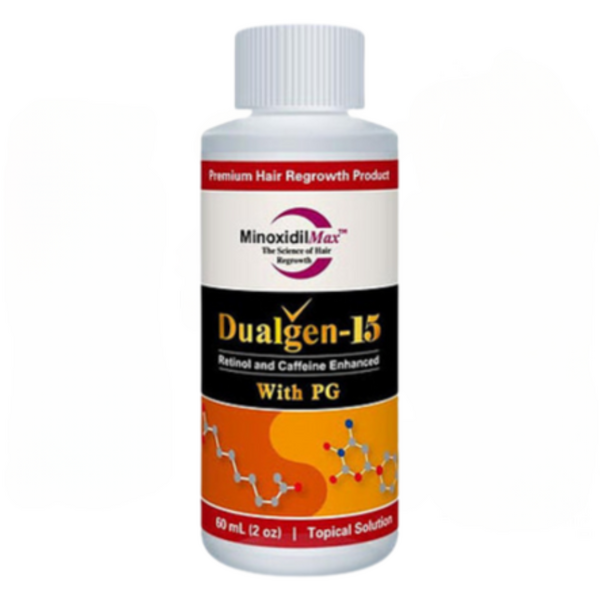 Minoxidil Dualgen 15% Cu PG, 1 lună aplicare, Tratament Pentru Barba / Scalp