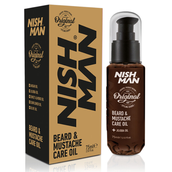 NISH MAN - Ulei de barba, 75 ml