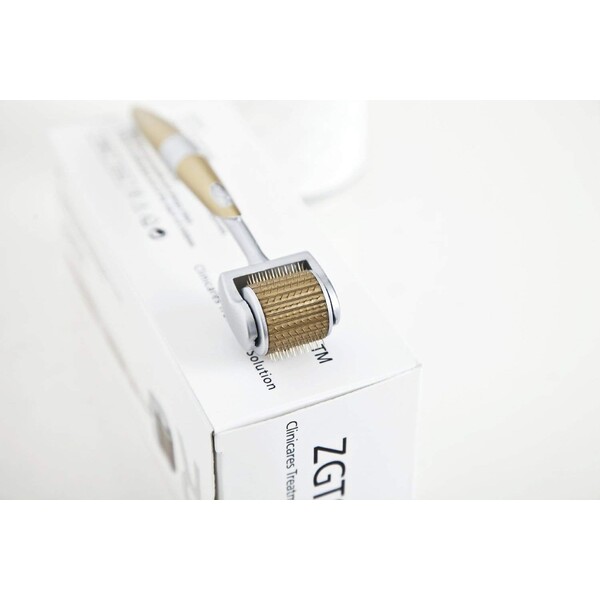 Dermaroller ZGTS Cu Capac Protector, 192 ace din titan, 3 luni utilizare, Tratament Pentru Barba / Scalp