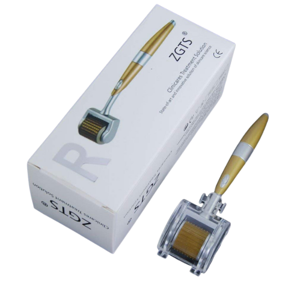 Dermaroller ZGTS Cu Capac Protector, 192 ace din titan, 3 luni utilizare, Tratament Pentru Barba / Scalp