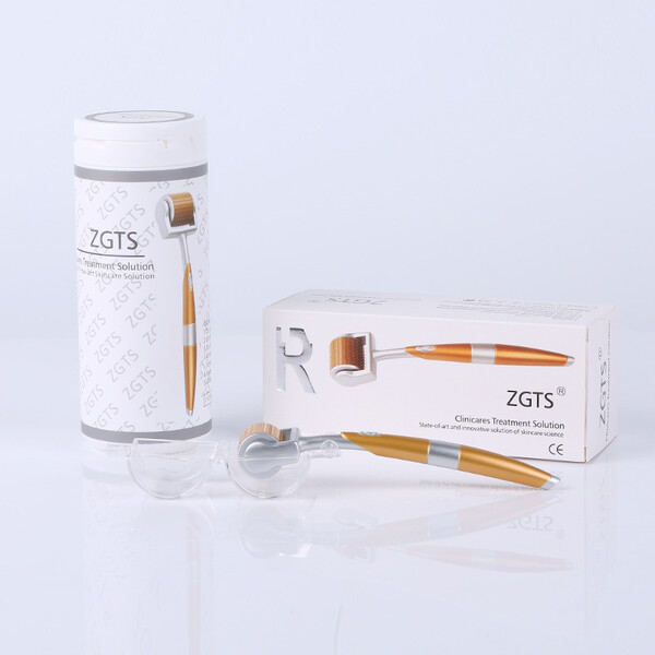 Dermaroller ZGTS Cu Capac Protector, 192 ace din titan, 3 luni utilizare, Tratament Pentru Barba / Scalp
