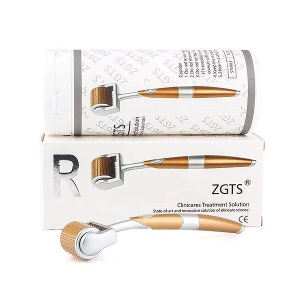 Dermaroller ZGTS Cu Capac Protector, 192 ace din titan, 3 luni utilizare, Tratament Pentru Barba / Scalp