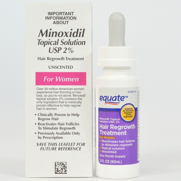 Minoxidil Equate 2%, Pentru Femei, 1 Luna Aplicare, Tratament Impotriva Caderii Parului