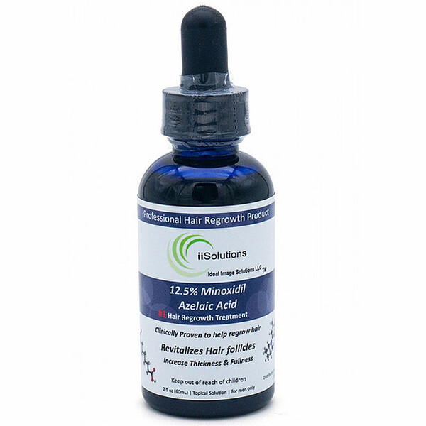 Minoxidil iiSolutions 12.5%, Minoxidil Kirkland 5%, 2 luni aplicare, Tratament Pentru Cresterea Parului / Barbii