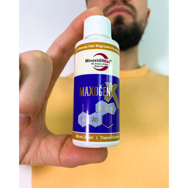 Minoxidil 7% Maxogen - X cu Finasteride 0.15%, Absorbtie Rapida, Tratament pentru 2 Luni, 60 ml
