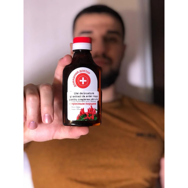 Ulei de Brusture si Extract de Ardei Rosu, Doctorul Casei, 100 ml