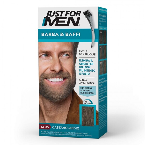 VOPSEA PENTRU BARBA SI MUSTATA JUST FOR MEN MEDIUM BROWN M-35 - Maro